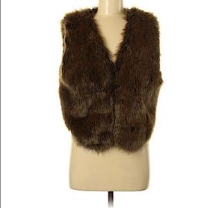 elevenses Faux Fur Vest from Anthropologie